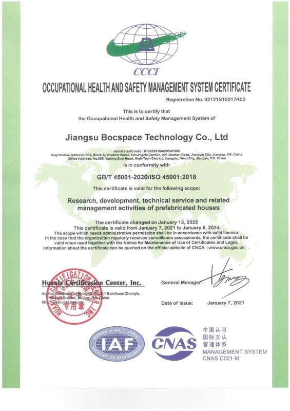 ISO 45001 - Bocspace Technology Co., Ltd.