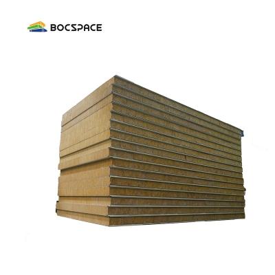 China Industrial Durable Rock Board Wall Panel Wool Color Steel Sandwich Wall Advertising Board for sale