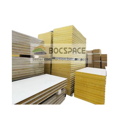 China Door And Window Height House Roof Environmental Protection Sandwich Board Manufacturer Rock Wool Composite Sandwich Panel for sale