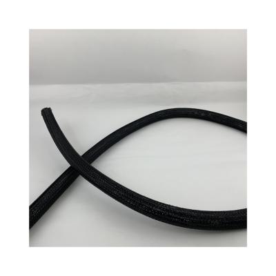 China Protect Braided Cable Self-curving Split Woven Sleeve Self Closing Wrap Cable Protective Tube for sale