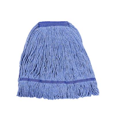 China Sustainable Wet Industrial Heavy Duty Commercial Mop Head Replacement Looped-End String Wet duster mop for sale