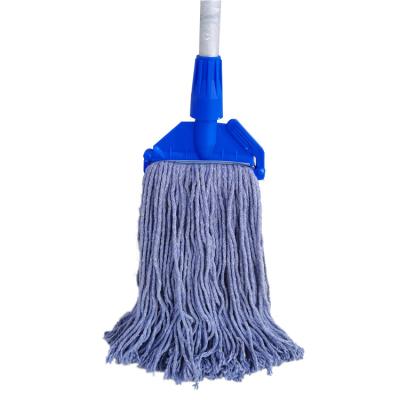 China 2022 Hot Sale Sustainable Cotton Household Damp Resistant Broom Blue Cut String Mop Refill for sale