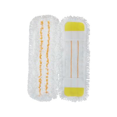 China Sustainable Manufacture Durable Flat Mop Head Floor Cleaning Cotton Loop String Flat Mop Wet Refill for sale