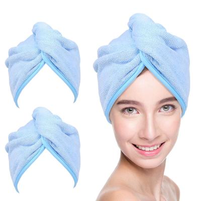 China QUICK DRY Women Wet Curly Longest Hair Drying Hair Microfiber Hair Towel Thicker Quick Wrap for sale