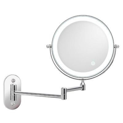 China Jerdon Style Bathroom Accessories 10X Lighted Magnifying Mirror en venta