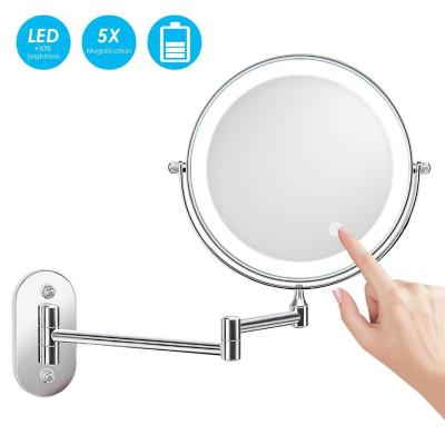 China Magnifying Bathroom Accessories Led Concave Bathroom Mirror en venta