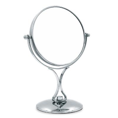 China High Quality 6 Inch Magnifying Double Sided Round Portable Desktop Magnifying Mirror For Daily Makeup And Shaving for sale