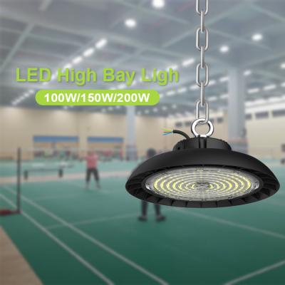 China Warehouse Commercial Industrial Lighting 100W 150W 200W IP65 Round UFO Led High Bay Light for Warehouse Workshop Highbay Lamp for sale