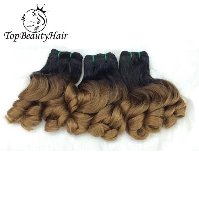 China Hot Selling Virgin Hair Double Drawn Hair Products Cuticle Aligned Funmi Hair Super Double Drawn Wave Wave Ombre Bouncy Color for sale