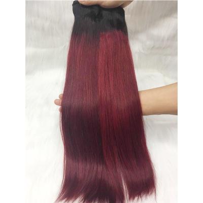 China Top Quality Straight Double Drawn Virgin Human Hair 1b99j Peruvian Hair Color Unprocessed Virgin Hair Bundles for sale