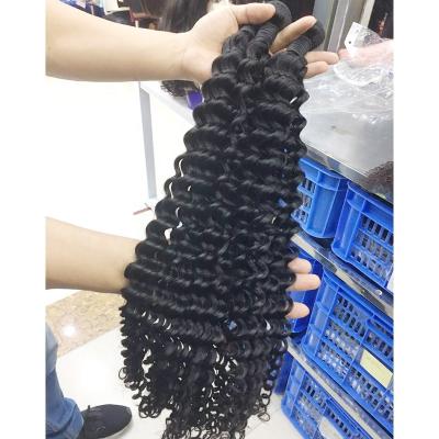 China Best Full Cuticle Preserved Selling Raw Unprocessed Virgin Hair Bundles Natural Color Deep Wave Cuticle Aligned Peruvian Hair for sale