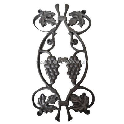 China For Metal Garden Fence Ornaments Cast Iron Picket Mount, Grapes Design, Single Faced for sale