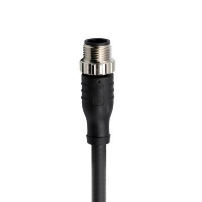 China Best Automotive High Quality M12 Un-code 2 3 4 5 6 8 Pin Male To Female Straight Overmolded Connector Cables With Shielded for sale