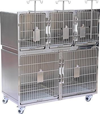 China Temperature and Humidity Show Stainless Steel Pet Cat Cage Veterinary Hospital From China Manufacturer for sale