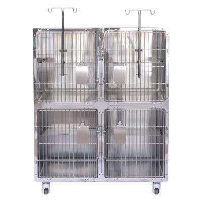 China Temperature and Humidity Display ICU Veterinary Metal Stainless Steel Pet Oxygen Hot Cages for Pets for sale