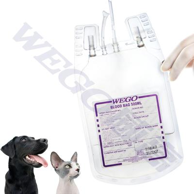 China PVC WEGO Medical Empty Animals Medical Collection Bag Single Sterile Blood Bag CPDA-1 for Pets for sale