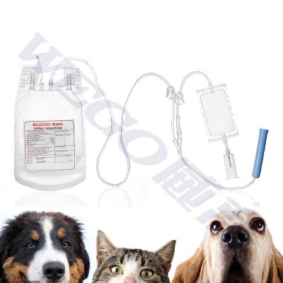 China WEGO PVC Veterinary Manufacturers Medical Collection Single Empty Single Transfusion Blood Triple Bags Double For Animals for sale