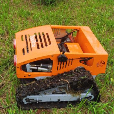 China 4-Stroke Adjustable Height 10-150MM Electric Battery Brush Hybrid Cut-Off Remote Control Tracked Mower for sale