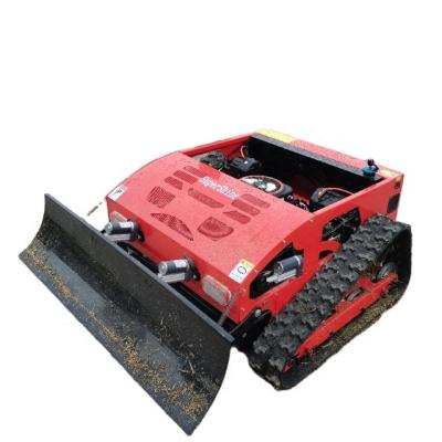 China Low Power Hybrid Electric Power Consumption Remote Control Motor Travel Traction 4-Stroke Lawn Mower On Tracks for sale