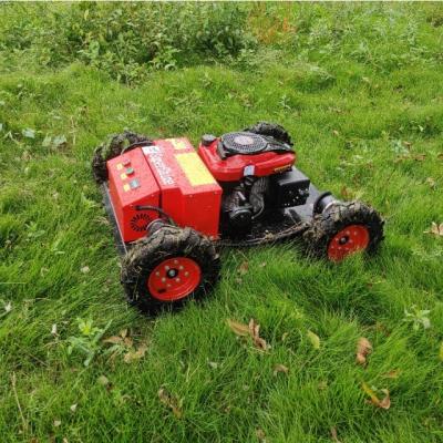 China 4-Stroke Loncin 196CC 7Hp Gasoline Engine Sharp Blades Mowing Remote Control Steep Slope Mower for sale