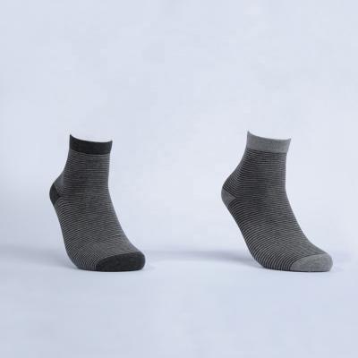 China Silver Antibacterial Antibacterial Casual Stripe Anti-sweat Cotton Women Odorless Socks for sale