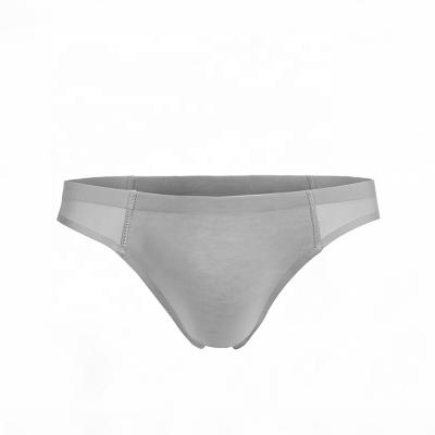 China Antibacterial V Shaped Seamless Silver Antibacterial Underwear Mens Nylon Briefs for sale