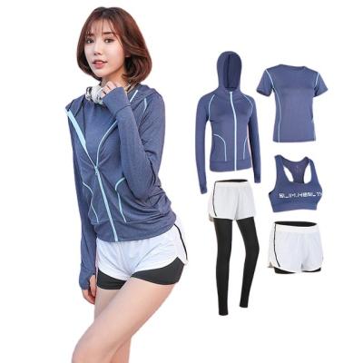 China Breathable Tik Tok 6 Piece Gym Bra Suit Wear Sporty Active Fitness Plus Size Long Sleeve Fitness Tracksuit Women Sport Yoga Seamless Set for sale