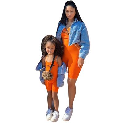 China Wholesale Lady QUICK DRY Summer Clothing Mommy and Me Women Playsuits Overalls Baby Girls Rompers SP001 Outfits for sale