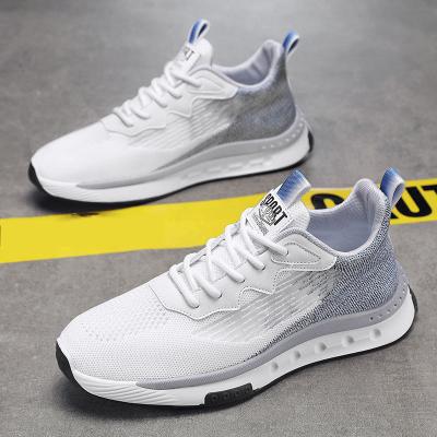 China Breathable Quanzhou men's sports flying woven fashion shoes low help soft breathable leisure running shoes for sale