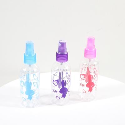 China Free Sample Cosmetic PET Plastic Round Spray Bottle With White Sprayer Alcohol In Stock for sale