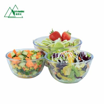 China New Style Microwavable Glass Fruit Salad Bowl Mixing Set for sale