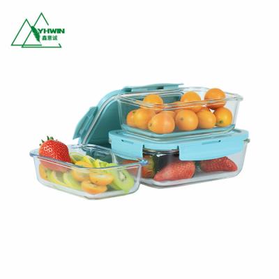 China High Quality Microwavable Glass Lunch Food Container For Adult for sale