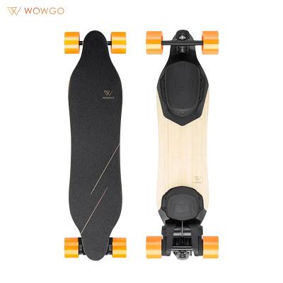 China Youngsters 2022 Good quality high performance long range Bamboo and Fiber Glass Deck WowGo 3X Longboard Electric Skateboard for sale