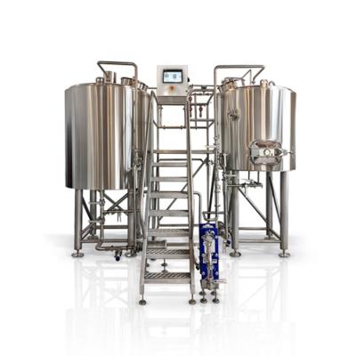 China Hotels Brewery Equipment Two Vessels Brewery / Micro Brewing System Lauter Ton Ton Brew KettleFor Sale for sale