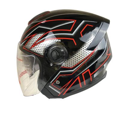 China Motorbike Open Face Helmet Summer Double Lens Motorcycle Helmets Electric Face Scooters Helmets for sale