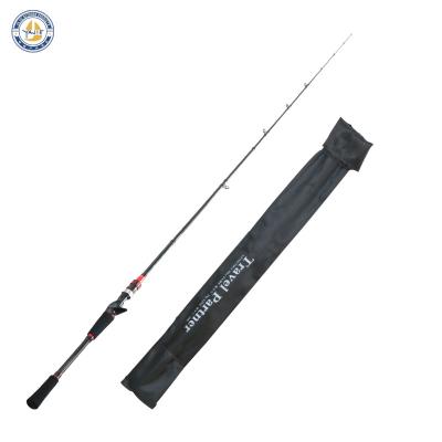 China New Arrival 1.98m 2.1m Carbon Trolling Fishing Rods Slow Building 4 Section Carbon Blank Rod Jig Lure for sale