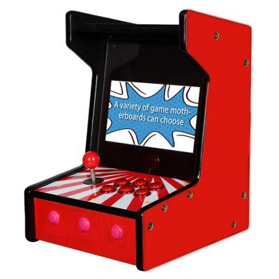 China Cheap Wooden Raspberry Pi Multi Game Diy Arcade LCD Mini Game Machine Bartop Cabinet MDF 10.1 Inch Retro for sale