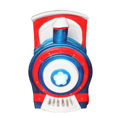 China Hot sale british style electric coin operated fiberglass kiddie rides train amusement machine indoor kids ride on sale for sale