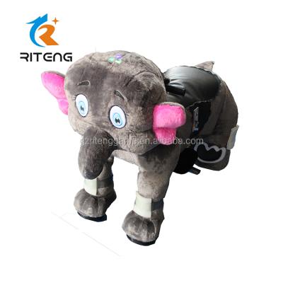 China Professional kiddie electronic coin operated ride machine game children theme park supplier electric animals scooter plush ride for sale