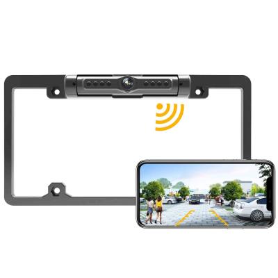 China New Arrival Smart Phone App Waterproof Plates Camera Wireless WiFi Rear View Camera 170 Backup View Angle Universal IP69 Waterproof for sale