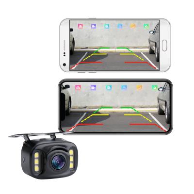 China 648 x 512 Pixel Digital WiFi Wireless Backup Reversing Camera Work with Phone IP68 IR Night Vision Waterproof Car Security Camera with Gyroscope for sale