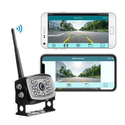 China 648 x 512 Pixel Phone Android App AHD Rear View Built-in WiFi System 100 Meters Transmitter Reversing Wireless Digital Car Backup Video Camera for sale