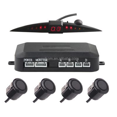 China LED Display Bibibi Voice Alert 4 Sensor Car Radar System Reverse Backup Parking Sensor N8-4 for sale