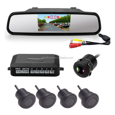 China 2 Way Video Between 4.3 Inch LCD 16:9 TFT Screen Car Vehicle Rearview Mirror Monitor Parking Sensor 43HM-4 for sale