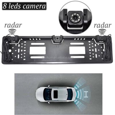 China 628 x 586 Pixels / 510 X 496 Pixel European Gray Card Plate Frame IR LED Night Vision Camera and Car Parking Sensors Radar with Waterproof Connector for sale