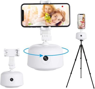 China Universal 360 Rotation No App Required Auto Face Tracking 1080P Webcam With Microphone Tripod 360 Rotation Shooting Mount Phone Holder For Live Vlog for sale