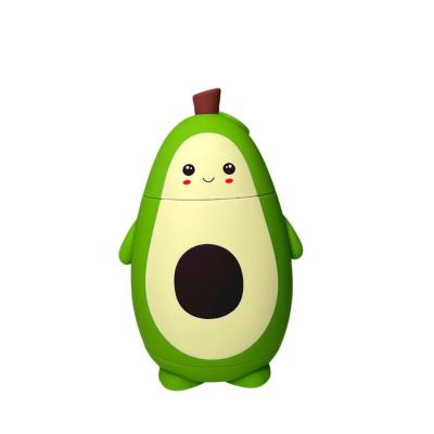 China 2022 hot sale 280ml factory price fruit cartoon viable customized cute avocado shaped glass water bottle kids for sale