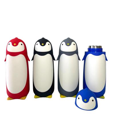 China Sustainable Hot Selling Custom Penguin Cartoon Shaped Stainless Steel Water Bottle Vacuum Insulated Kids for sale