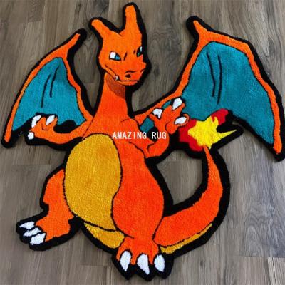 China Stain Resistant Manga Bokemon Charizard Comic Anime Character Custom Cover Design Hand Adorned Acrylic Good Touch For Kid's Room for sale