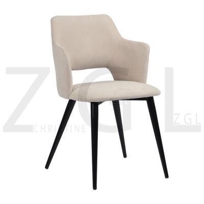 China OEM Comfortable High Quality Home Furniture Modern Fabric Living Room Dining Table Chair with Metal Legs for Home Office Restaurant for sale